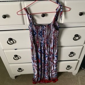 Size large red blue and white summer dress!
